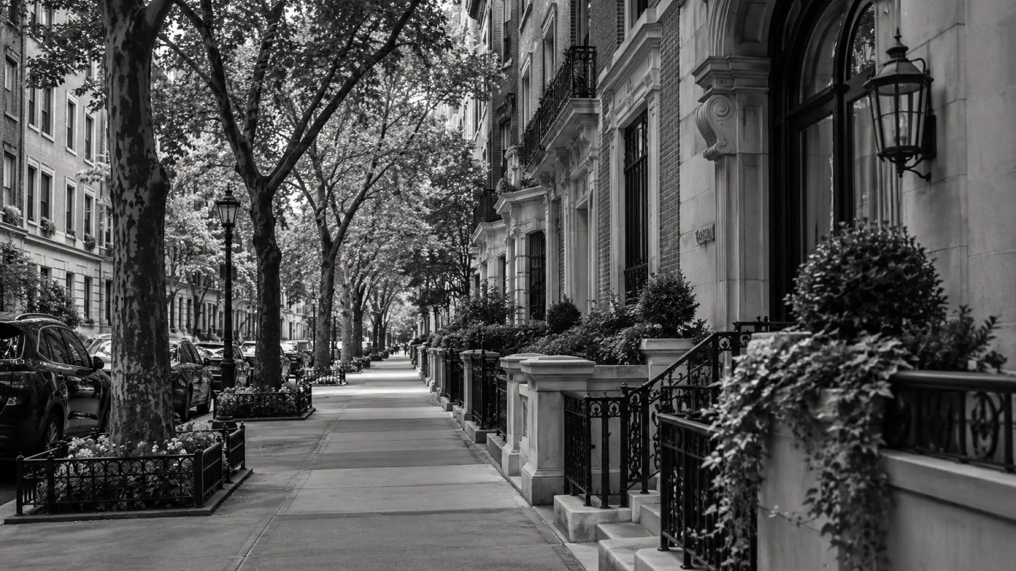 Tree-lined Manhattan street with prewar buildings, shown as an editorial placeholder